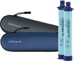 Lifestraw Blue Personal Water Filter 2-Pack Blue And Gray Variety Carry ... - £58.16 GBP