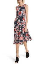 Grey Jason Wu Silk Floral Dress Red Blue Pink RUNWAY Midi Dress SZ 8 $695 - £97.57 GBP