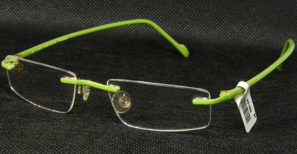 STEPPER SI-2032 F644 GREEN EYEGLASSES GLASSES TITANIUM RIMLESS 48-18-140mm - $86.36