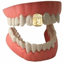 Custom 14K Gold Plated Single Front Tooth Jesus CZ Grillz Grill Cap + Mold Kit - £3.94 GBP