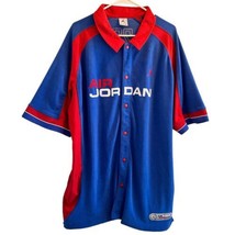 Air Jordan 90&#39;s VTG Baseball Jersey Men XXL  Short Sleeve Button 23 Embr... - £297.09 GBP