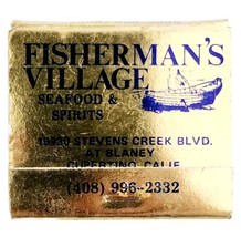 Fisherman&#39;s Village Restaurant Vintage Matchbook Cupertino CA Unstruck E... - £11.19 GBP