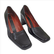 BCBG Maxazria Women&#39;s Black Leather Pumps Heels US Size  7.5 B - $17.81