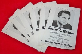 LOT OF 6 GEORGE WALLACE 1974 Alabama Governor Campaign Rally HANDBILLS - $34.64
