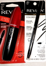 Revlon All In One Mascara 501 & Colorstay Eyeliner 201 Black New Sealed - $10.99