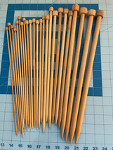 Lot of 12 pair 14&quot; Single Point Bamboo Knitting Needles Clover/Takumi - £8.33 GBP