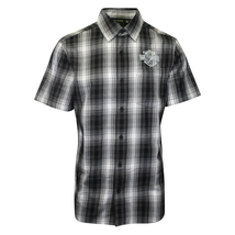 Harley-Davidson Men&#39;s Shirt Black Plaid Screamin&#39; Eagle S/S Shirt (S57) - £30.37 GBP