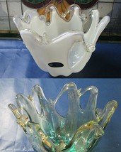 Murano Italy Hand Made Glass Art Free Form Vase Planter Centerpiece Pick 1 - £84.53 GBP