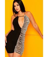 Women&#39;s Leopard Print Contrast Romper - $15.46 CAD