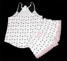 P.J. SALVAGE Pink Wine &amp; Roses Cami &amp; Crocheted Lace Shorts Wm&#39;s Pajamas NWT $68 - £31.16 GBP