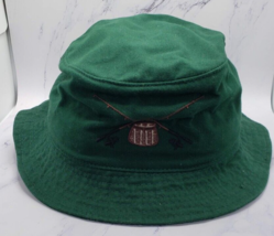 Men&#39;s Medium Fashion Summer Fishing Logo Green Bucket Hat Cap Outdoor Hiking - £5.45 GBP