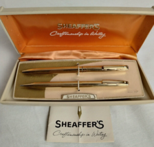 Classy &amp; Timeless Sheaffer Pen and Pencil Set - 12k GF White Dot Ballpoi... - £27.69 GBP