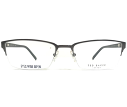 Ted Baker Eyeglasses Frames B532 GUN Black Gray Rectangular Half Rim 58-20-150 - £47.73 GBP