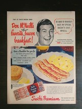 Vintage 1950 Swift Premium Bacon Don McNeill Full Page Original Ad 1221 - $6.64