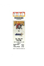 May 29 1999 Houston Astros @ Pittsburgh Pirates Ticket Jeff Bagwell C Biggio - £15.81 GBP
