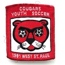 Vintage 1981 West St. Paul Minnesota Youth Soccer Cougars 3.75&quot; x 4.25&quot; - £31.10 GBP