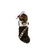 Star Wars Chewbacca Plush Head Christmas Stocking Furry Santa Hat 20&quot; New - $27.51 CAD