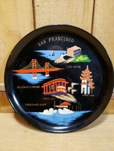 Vintage 1950/60s San Francisco Round Souvenir Serving Tray Platter Mid-Century  - £31.13 GBP