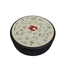 InGlasCo Calgary Flames Official NHL Hockey Puck with Multiple Signature... - $32.21
