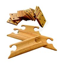 LeeKraftz 2x2 inch 12 Pack Oak Wood Weaving Cards with 3 Tablet shuttles... - $42.03