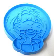 Goofy Cookie Cutter Vintage Blue Plastic 3&quot; Hallmark Round 1970&#39;s US Seller - £7.03 GBP