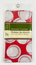 Home Collection BASEBALL Shower Curtain All over Print 70 in x 72 in NEW... - $164.21 MXN