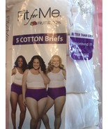Fit for Me. Fruit of the Loom 5 cotton Briefs. Womens Size 12. - £23.26 GBP