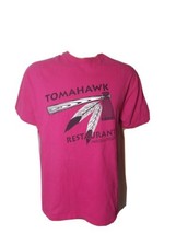 Vintage Tee Shirt Single Stitch Tomahawk Oregon Made in USA Restaurant Marcola - £10.76 GBP