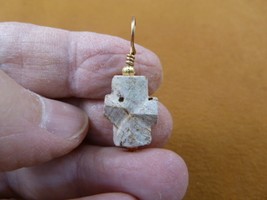 (CR504-20) 5/8&quot; Fairy Stone Pendant Christian Cross Staurolite Crystal Gold - £14.93 GBP