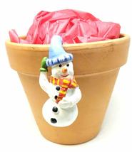 Nature Series Snowman Pot Hangers 3 inches (Blue HAT) - £11.43 GBP