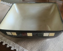 Hometrends Brand Serving Bowl ~ 9.5&quot; x 9.5&quot; x 3.25&quot; ~ Stoneware  - $40.00