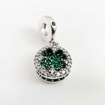 Authentic Pandora Charms 925 ALE Sterling Silver Green Crystal Cubic Zirconia Cl - £21.23 GBP