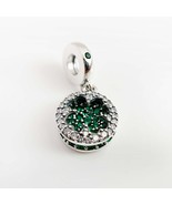 Authentic Pandora Charms 925 ALE Sterling Silver Green Crystal Cubic Zir... - £21.23 GBP