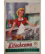 Vintage 1940s French Lithographic MM Commercial Ad Poster Elfechrome 38 ... - €75,05 EUR