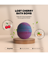 Lost Cherry Bath Bomb – Hand-Made Luxury with Fruity and Spicy Notes - $17.80 CAD