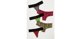 Rue 21 Women&#39;s Cotton Thongs &amp; Cheeky Size MEDIUM 5 Pair Camo Patterns NEW - £29.43 GBP