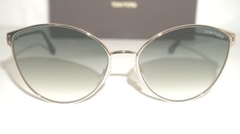 Brand New Tom Ford Zeila TF654 28B Metal GOLD/GREEN Gradient Sunglasses 60-16 - £136.82 GBP