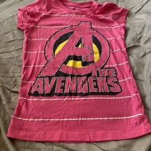 Avengers Girls T Shirt Hot Pink Size 6 6X - £4.55 GBP