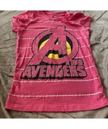 Avengers Girls T Shirt Hot Pink Size 6 6X - £4.51 GBP