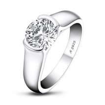 2ct Moissanite Diamond Solitiare Engagement Rings For Women 100% 925 Sterling Si - £43.98 GBP