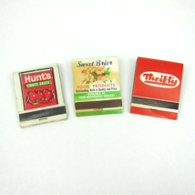 3 Vintage Matchbooks Hunts Tomato Sauce Sweet Brier Clarion &amp; Thrifty Drug Store - £7.98 GBP