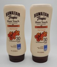 Hawaiian Tropic Sheer Touch Lotion Sunscreen SPF 30, 8 OZ ea (Lot of 2) - £7.42 GBP