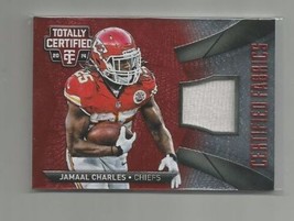 Jamaal Charles (Chiefs) 2014 Panini Totally Certified Fabrics Relic Card #CF-JM - £4.64 GBP