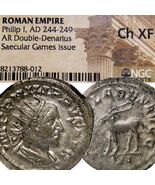 PHILIP I. Antelope Saecular Games Issue. NGC Certified Choice XF Double ... - $341.05