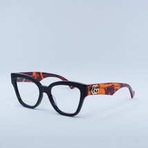 GUCCI GG1424O 007 Black/Havana 54mm Eyeglasses New Authentic - £156.39 GBP