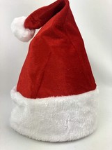 Red Santa Hat with Plush White Cuff and Pom Pom - £16.43 GBP