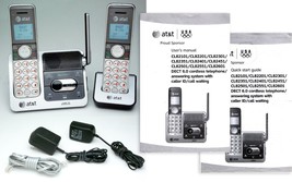 At&amp;T 2 Handset Answering System Caller Id &amp; Waiting Dect 6.0 2010 Silver / Black - £14.70 GBP
