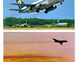 2 Lufthansa Boeing 727 Europa Jet Official Postcards German Airline - £14.06 GBP