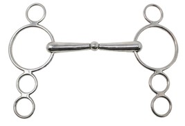 Horse  Professional Choice SS GagBit 4 Ring Single Joint 5&quot;  Bit 3525 - $18.80