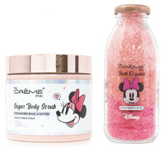 Limited Edition The CREME Shop Disney Minnie Strawberry Rose Fantasy Bath Set - £26.07 GBP